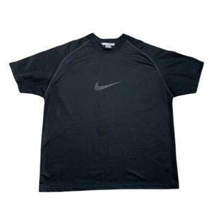 CLEARANCE✨ Nike Men’s Black Center Swoosh Logo Raglan Mesh Tee XXL Y2K